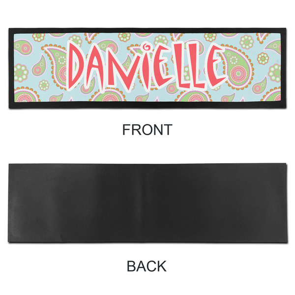 Blue Paisley Bar Mat - Large - APPROVAL