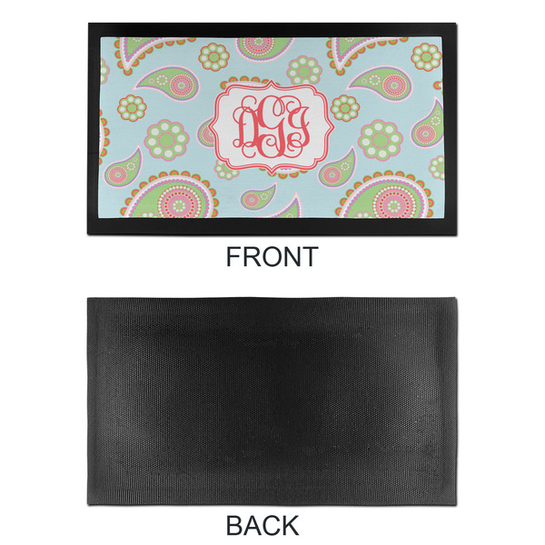 Blue Paisley Bar Mat - Small - APPROVAL