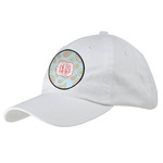 Blue Paisley Baseball Cap - White (Personalized)