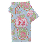 Blue Paisley Bath Towel Set - 3 Pcs (Personalized)