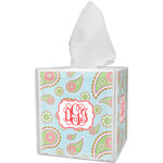 Blue Paisley Tissue Box Cover (Personalized)