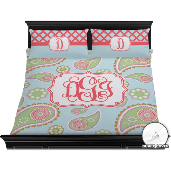 Blue Paisley Bedding Set (King) - Duvet