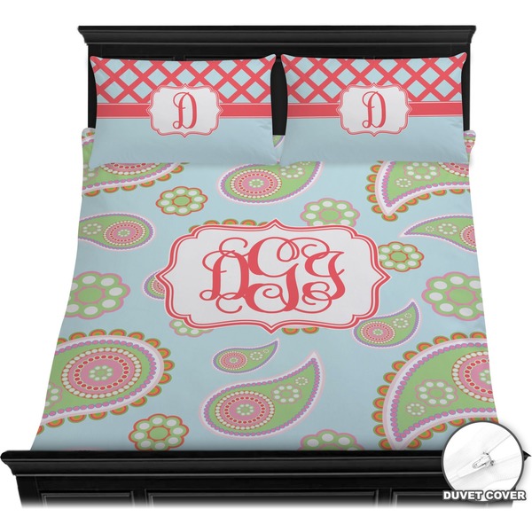 Blue Paisley Bedding Set (Queen) - Duvet