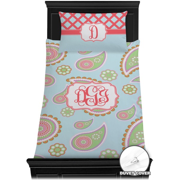 Blue Paisley Bedding Set (Twin) - Duvet