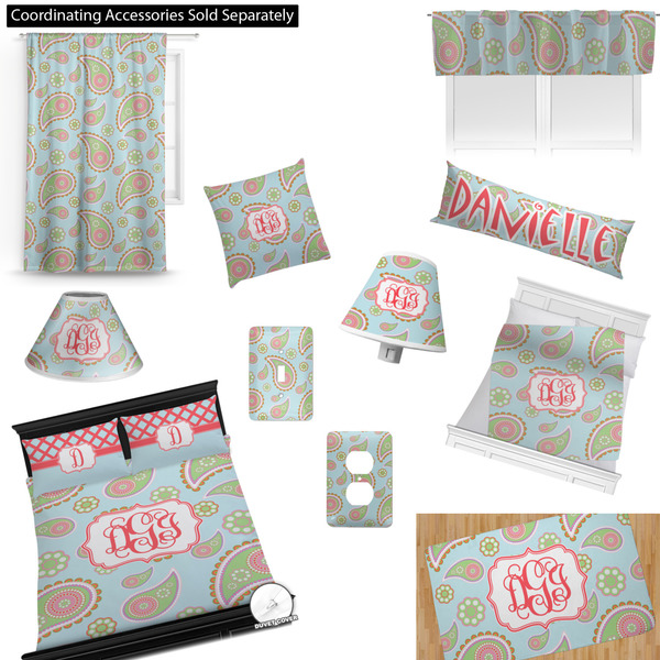 Blue Paisley Bedroom Decor & Accessories2