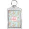 Blue Paisley Bling Keychain (Personalized)