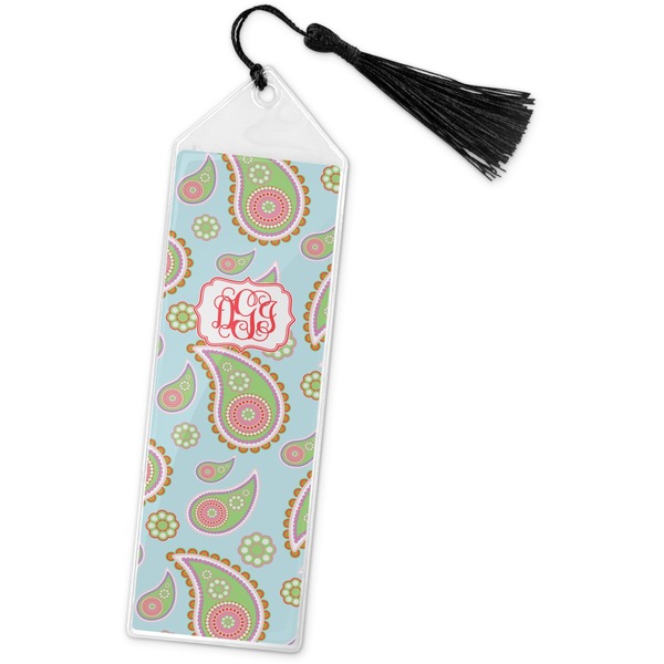 Custom Blue Paisley Book Mark w/Tassel (Personalized)