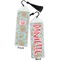 Blue Paisley Bookmark with tassel - Front and Back