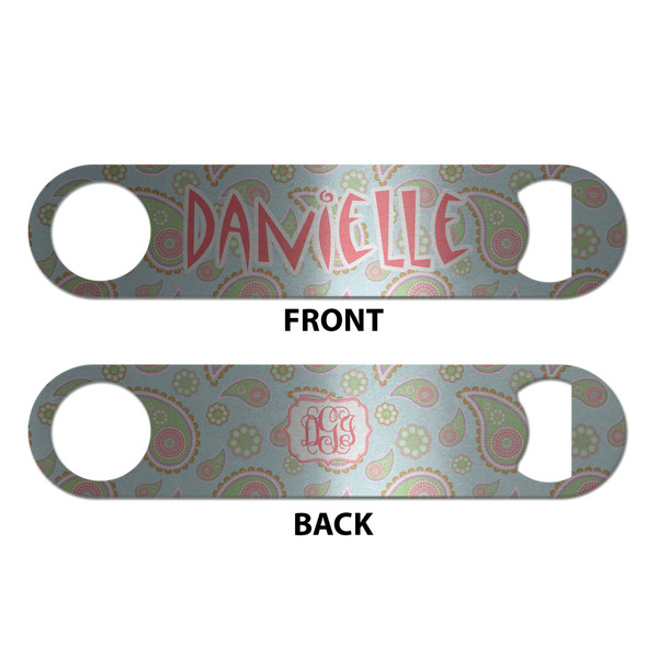 Blue Paisley Bottle Opener - Front & Back