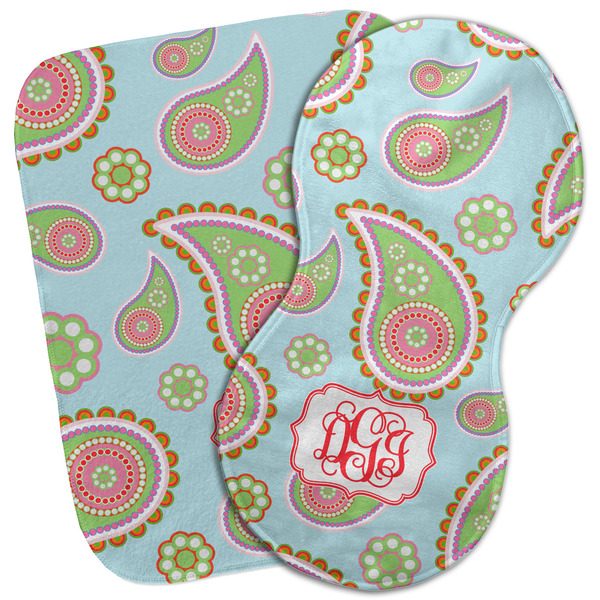 Custom Blue Paisley Burp Cloth (Personalized)