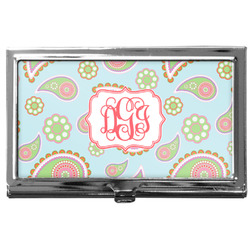 Blue Paisley Business Card Case