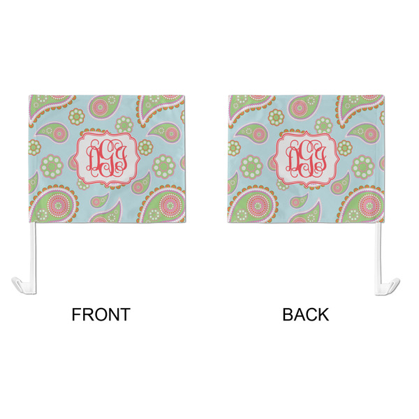 Blue Paisley Car Flag - Large - APPROVAL