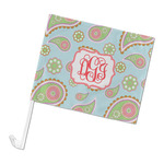 Blue Paisley Car Flag - Large (Personalized)