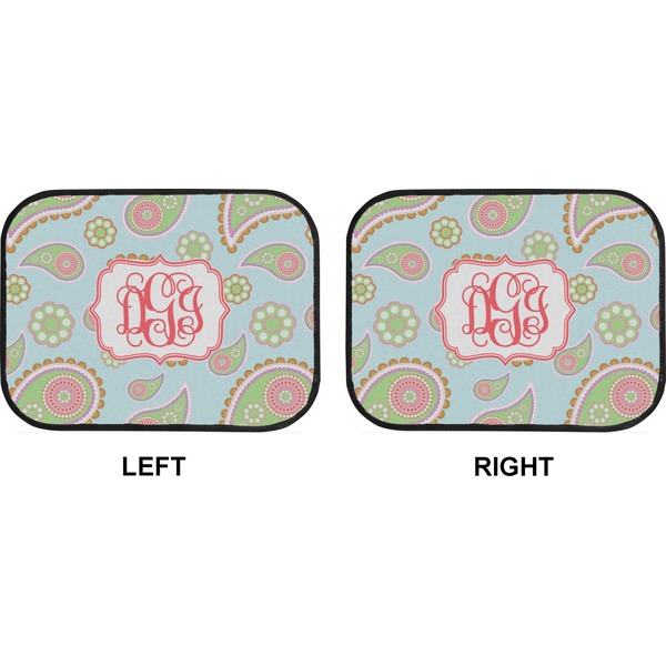 Blue Paisley Car Floor Mats (Back Seat) (Approval)