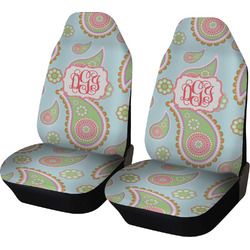 Blue Paisley Car Seat Covers (Set of Two) (Personalized)