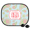 Blue Paisley Car Sun Shade- Black