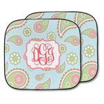 Blue Paisley Car Sun Shade - Two Piece (Personalized)