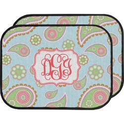 Blue Paisley Car Floor Mats (Back Seat) (Personalized)