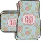 Blue Paisley Car Floor Mats Set - 2 Front & 2 Back (Personalized)