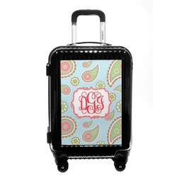 Blue Paisley Carry On Hard Shell Suitcase (Personalized)