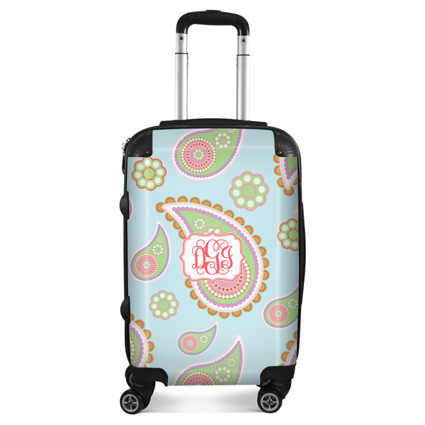 Custom Blue Paisley Suitcase - 20" Carry On (Personalized)