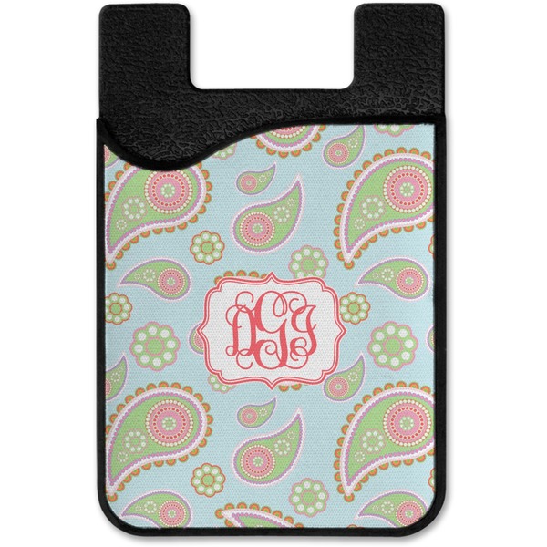 Blue Paisley Cell Phone Credit Card Holder