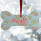 Blue Paisley Ceramic Dog Ornament w/ Monograms