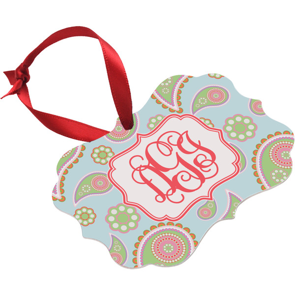 Blue Paisley Christmas Ornament