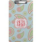 Blue Paisley Clipboard (Legal Size) (Personalized)