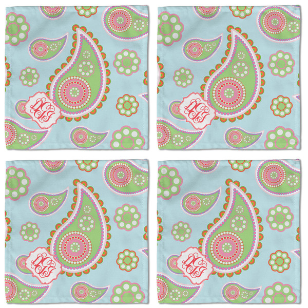 Blue Paisley Cloth Napkins - Personalized Lunch (APPROVAL) Set of 4