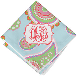 Blue Paisley Cloth Napkin w/ Monogram