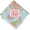 Blue Paisley Cloth Napkins - Personalized Lunch (Folded Four Corners)