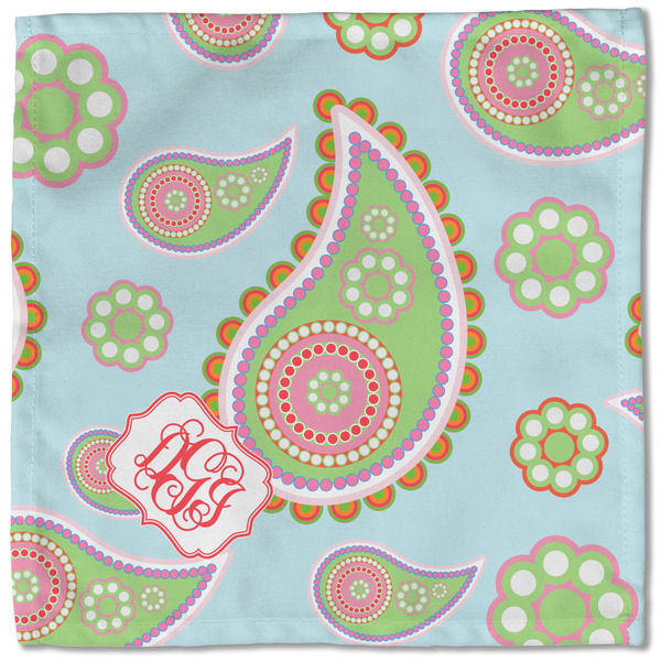 Blue Paisley Cloth Napkins - Personalized Lunch (Single Full Open)