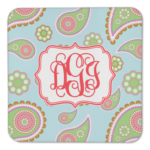 Blue Paisley Coaster Set - FRONT (one)