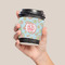 Blue Paisley Coffee Cup Sleeve - LIFESTYLE