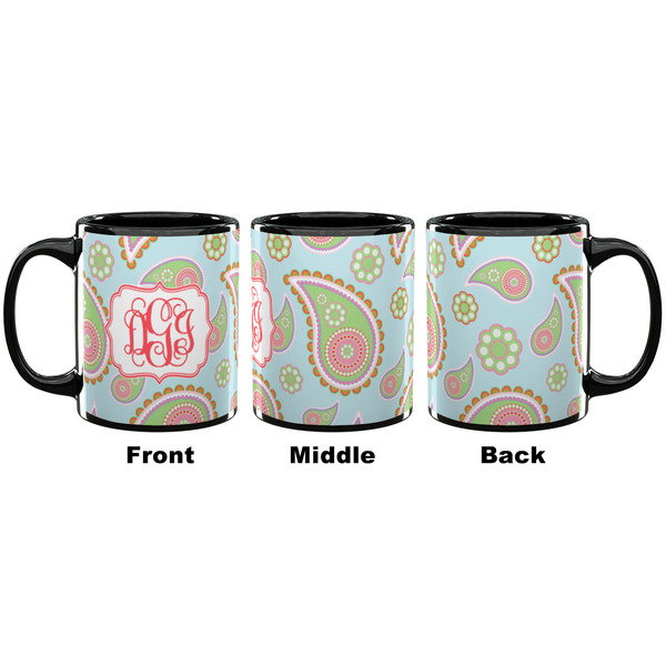 Blue Paisley Coffee Mug - 11 oz - Black APPROVAL