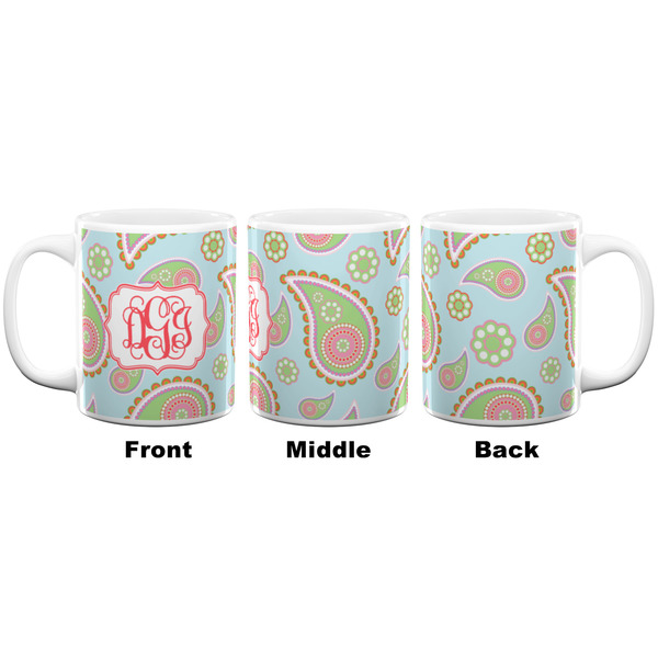 Blue Paisley Coffee Mug - 11 oz - White APPROVAL