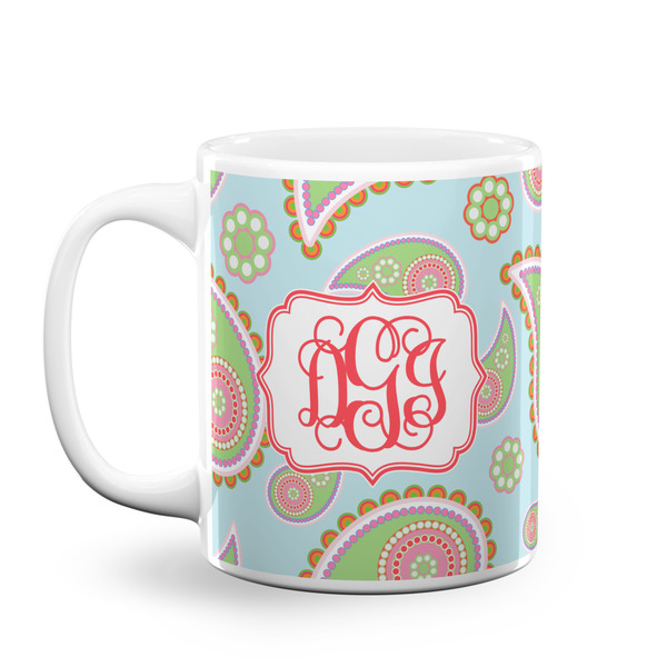 Custom Blue Paisley Coffee Mug (Personalized)