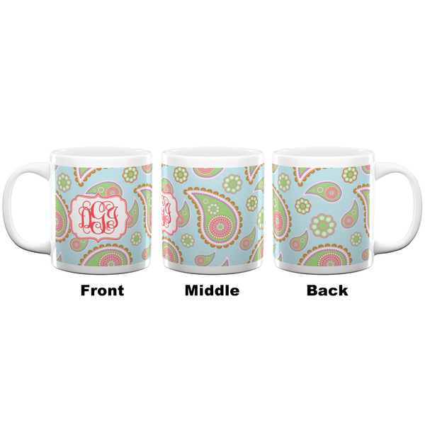 Blue Paisley Coffee Mug - 20 oz - White APPROVAL