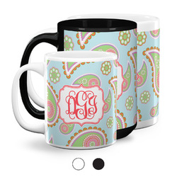 Blue Paisley Coffee Mugs (Personalized)