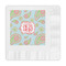 Blue Paisley Embossed Decorative Napkins (Personalized)