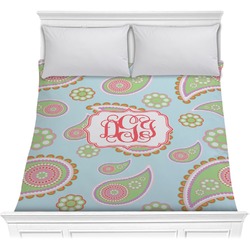 Blue Paisley Comforter - Full / Queen (Personalized)