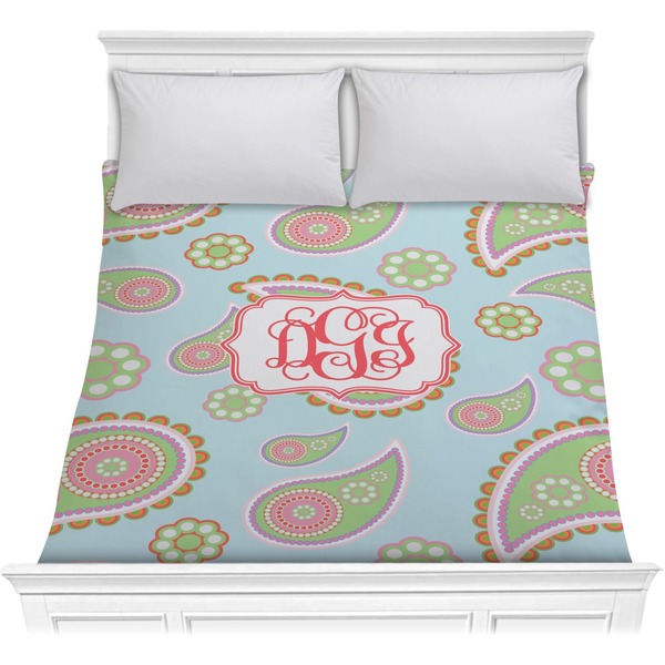 Custom Blue Paisley Comforter - Full / Queen (Personalized)