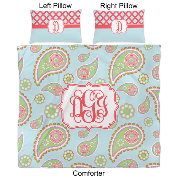 Blue Paisley Comforter Set - King - Approval