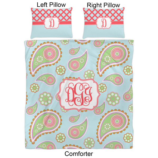 Blue Paisley Comforter Set - Queen - Approval