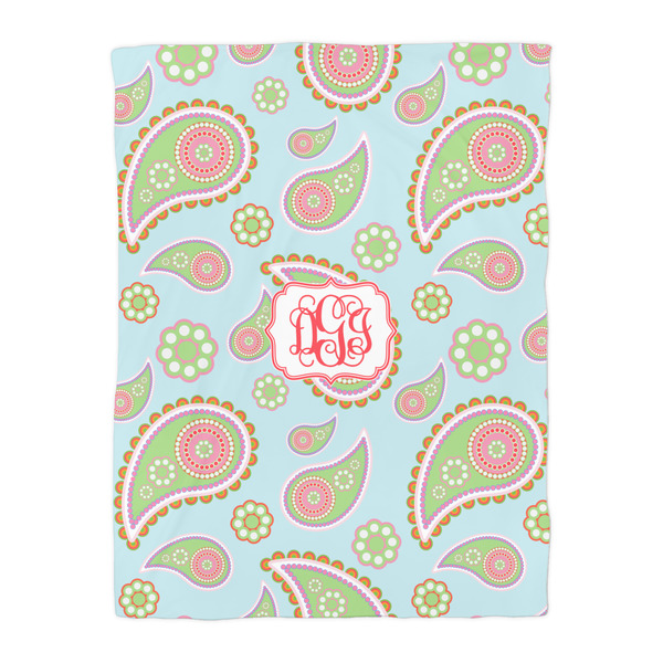 Blue Paisley Comforter - Twin - Front