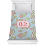Blue Paisley Comforter - Twin (Personalized)