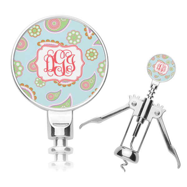 Custom Blue Paisley Corkscrew (Personalized)