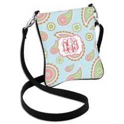 Blue Paisley Cross Body Bag - 2 Sizes (Personalized)