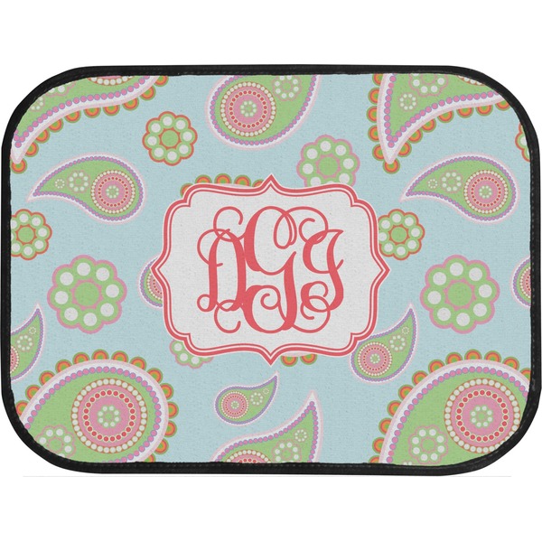 Blue Paisley Custom Car Floor Mats (Back Seat)